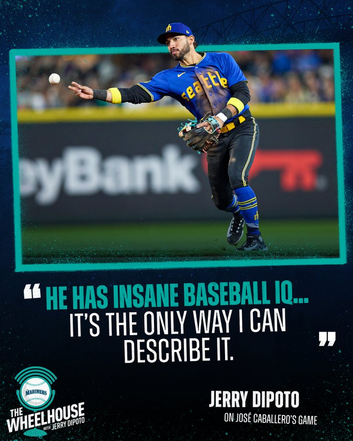 Graphic of José Caballero with a quote from Jerry Dipoto: 