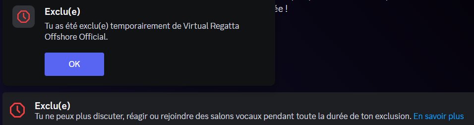 Se taper cela en FP en pleine pétole. sois disant moins de vent moins de temps pour changer une voile mon cul. Je vais finir par quitter ce jeu. Et il me vire bravo.