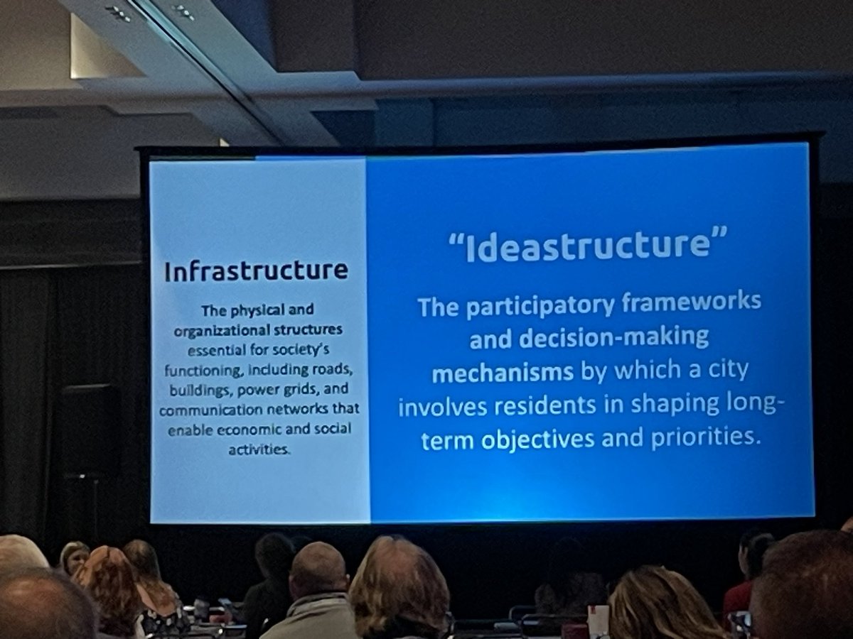 Civic leadership builds “Ideastructure” in communities to improve outcomes.  Great concept advocated by <a href="/MattLehrman/">Matt Lehrman</a> at <a href="/MinnesotaCities/">League of Minnesota Cities</a> conference.  #MnCities
