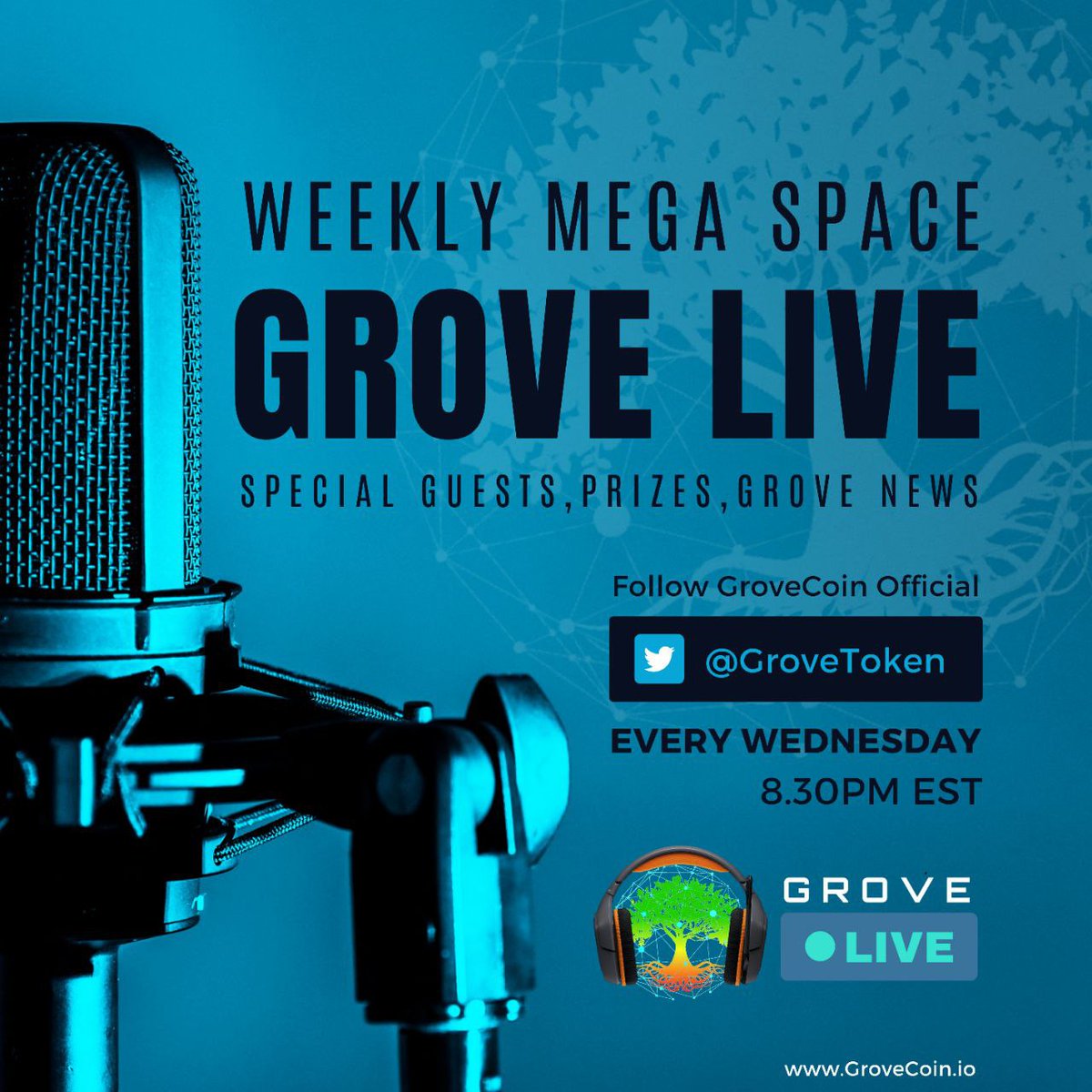 Join the #GroveCoin weekly mega space tonight at 8.30pm EST, with special guest @CarloDCGT, providing updates on #GroveBusiness and more!

twitter.com/i/spaces/1mrGm…

#GroveGreenArmy #GroveSwap #GroveX #GroceBlockchain