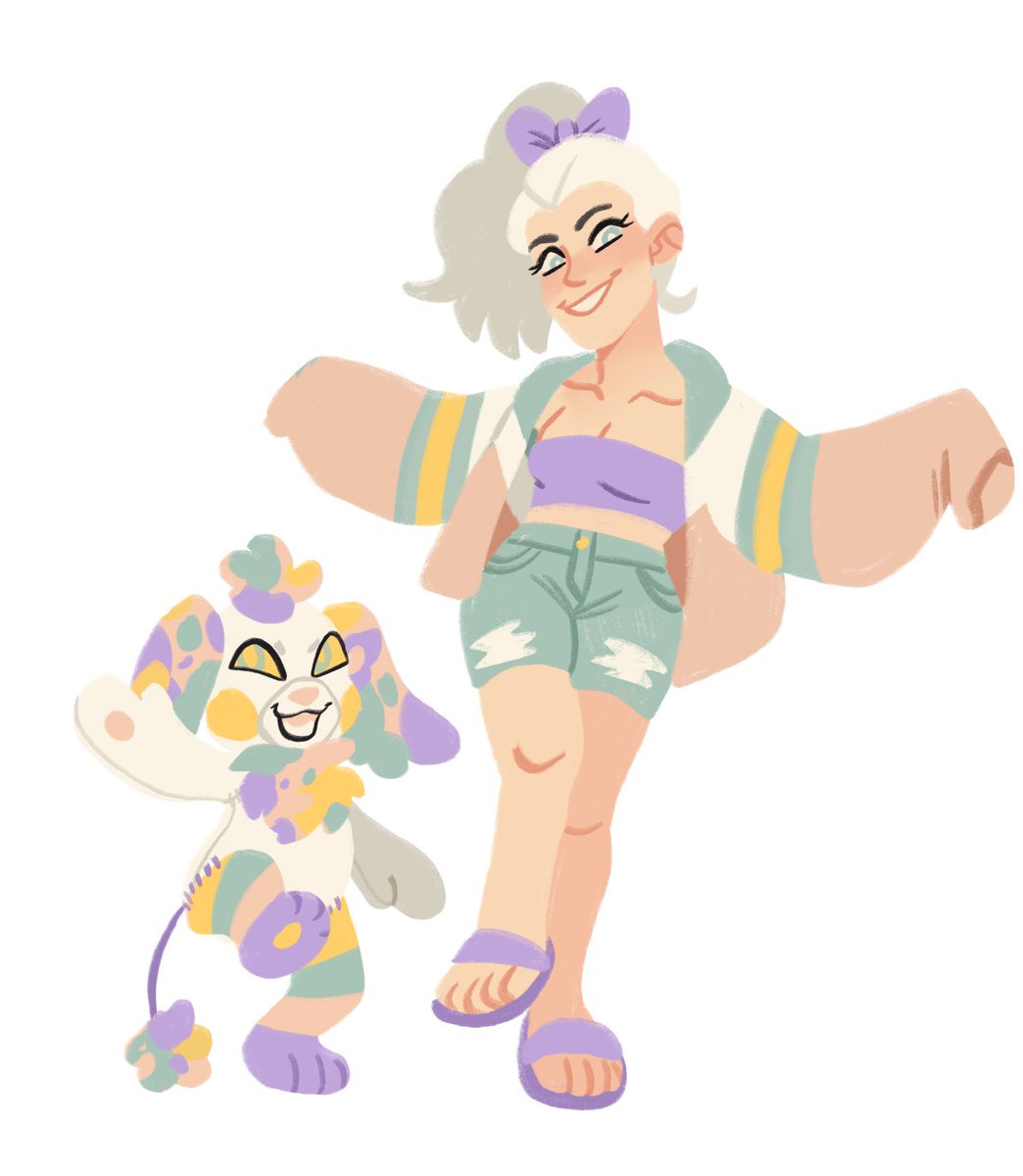 Following in @/DigiAncientCode’s lead and offering an art trade for a tamer and their digimon! Probably gonna only do 2 for rn since work is wrapping up this week (summer break awwyeah) but I may offer it again in the future! Example in the image below 👀