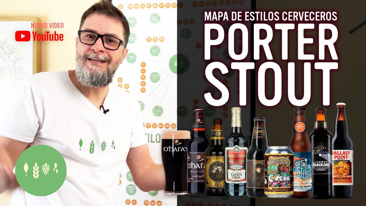 En el mapa de estilos cerveceros hablamos de las Porter y Stout youtu.be/2cQCIJOIEoA