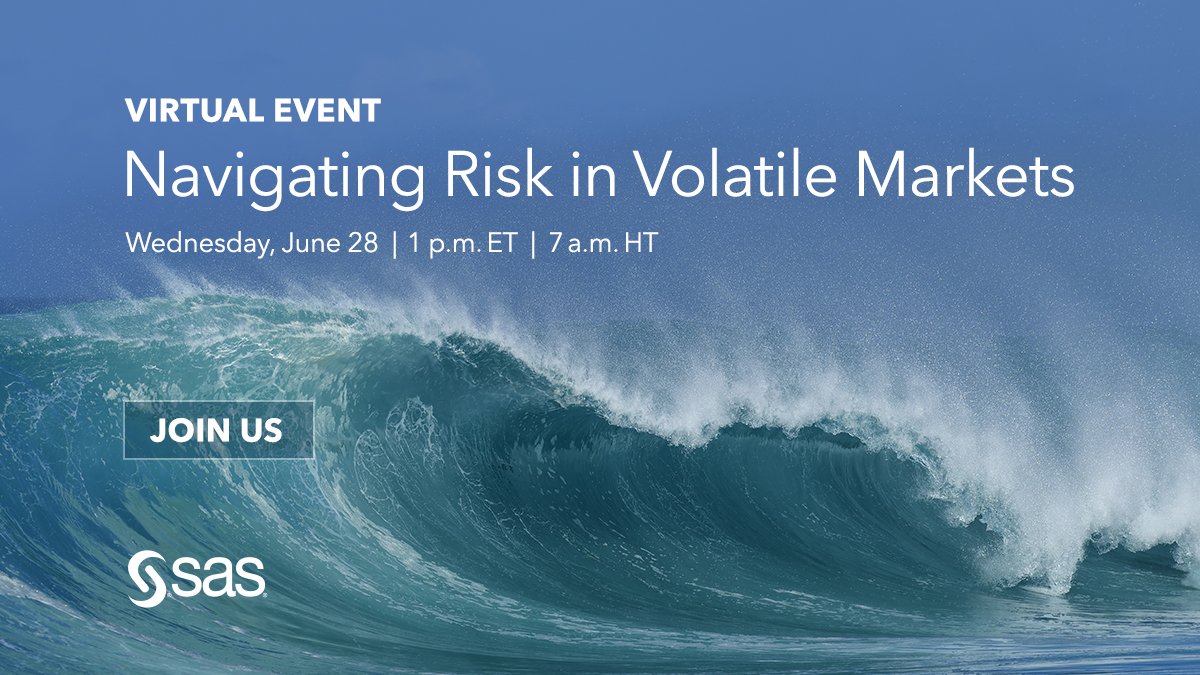 Since SAS acquired Kamakura a year ago, much has been done to manage risk for financial firms. 
Join us for this June 28 live-stream event:
•Latest trends in #creditrisk & #ALM.
•Managing liquidity in uncertain markets.
•Current research. 
 linkedin.com/events/navigat…