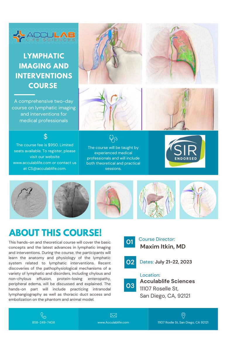 The first hands-on lymphatic course is now SIR-endorsed! @SIRspecialists