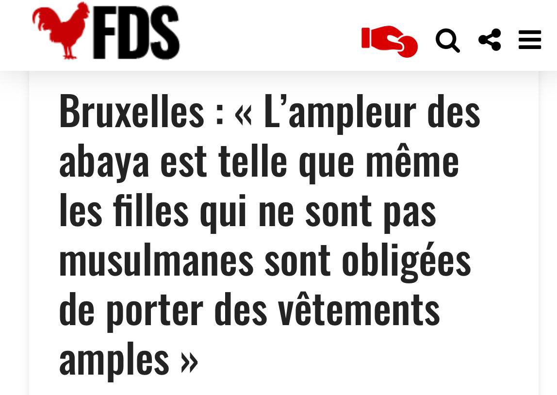 ZemmourEric's tweet photo. Qui sème l'abaya retrouve sa fille voilée. https://t.co/ZDUuCr94Lq