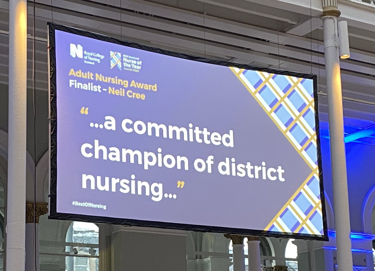 So proud to be at the RCN Scotland awards to see our fabulous Team Leader receive the runner up for Adult Nursing award- very very well deserved #BestofNursing @InverclydeHSCP @NHSGGC