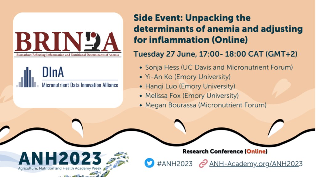 Hanqi (@hanqil) on Twitter photo Approximately 1/4 of the world struggles with anemia, a major health issue with various causes & risks. Join us with <a href="/MNData_Alliance/">DInA - Micronutrient Data Innovation Alliance</a> & @brindaNutrition at #ANH2023 to explore anemia in populations. Register now 🔗 bit.ly/42MQvHH #publichealth <a href="/EmoryRollins/">Emory Public Health</a> @UCDavis_IGN Approximately 1/4 of the world struggles with anemia, a major health issue with various causes & risks. Join us with <a href="/MNData_Alliance/">DInA - Micronutrient Data Innovation Alliance</a> & @brindaNutrition at #ANH2023 to explore anemia in populations. Register now 🔗 bit.ly/42MQvHH #publichealth <a href="/EmoryRollins/">Emory Public Health</a> @UCDavis_IGN