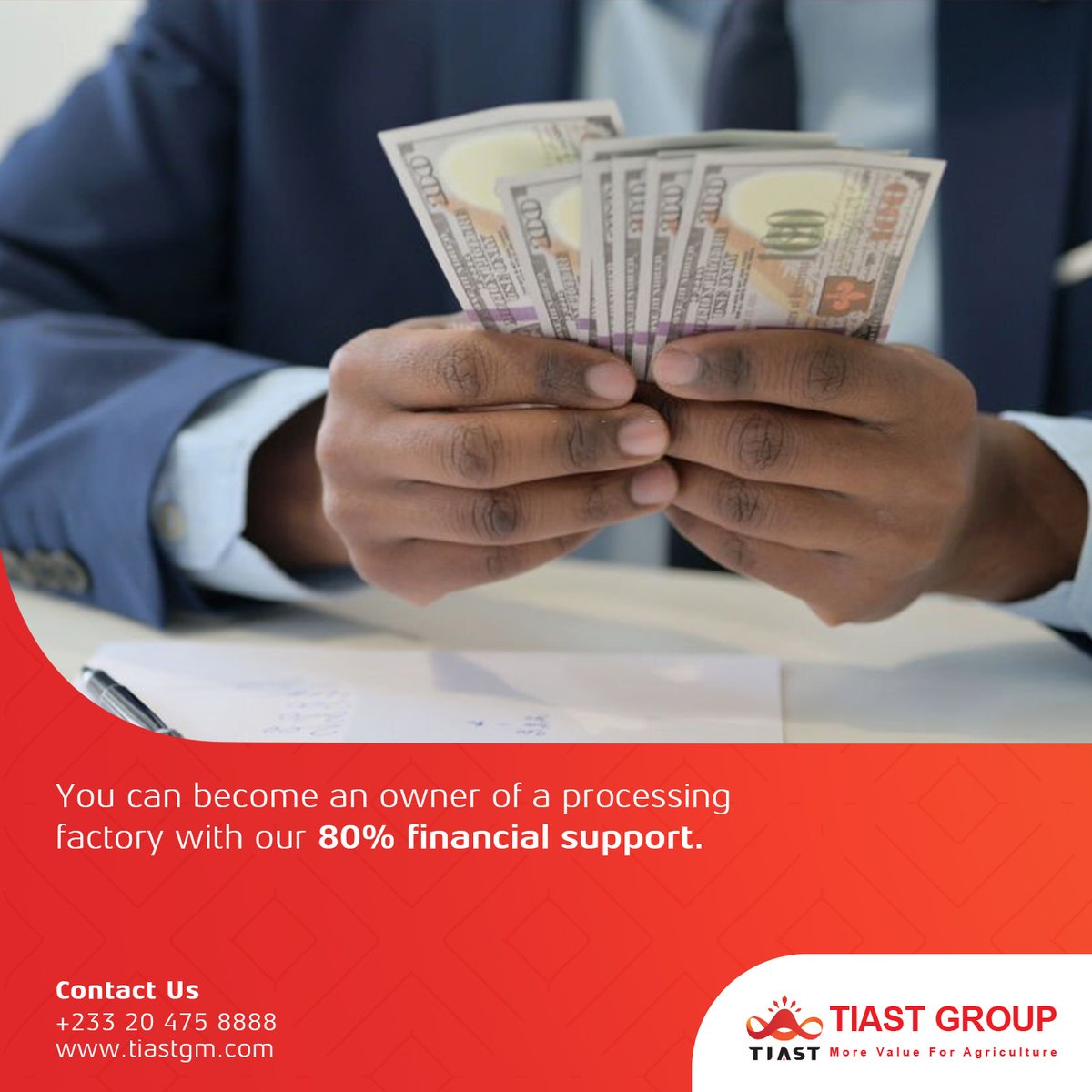 tiastgroupgm's tweet photo. solid financial support for your agro-processing dream.

#tiastgroup #startup #Benefits #finance #opportunity #agriculture #agriculture #ProcessingFactory #processingline https://t.co/LAPuQ4iOP5