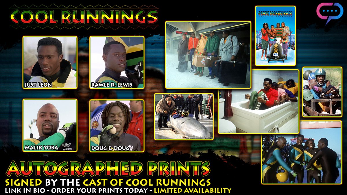 StreamilyLive's tweet photo. The cast of Cool Runnings will be signing June 24th! Limited quantities are available so order yours today before they are sold out! Rawle D Lewis, Malik Yoba, Leon and Doug E Doug @dougedougfromtv
https://t.co/p1Yl4bwRmW
#CoolRunnings #Derice #Yul #Sanka #Junior https://t.co/Qk5WuSCAD0