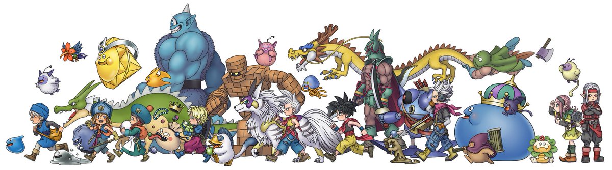 I like that they have updated the previously revealed Dragon Quest Monsters 25th Anniversary art to include the next chapter with Psaro, Rose, Agepipi, and the goofy new leafy monster guy