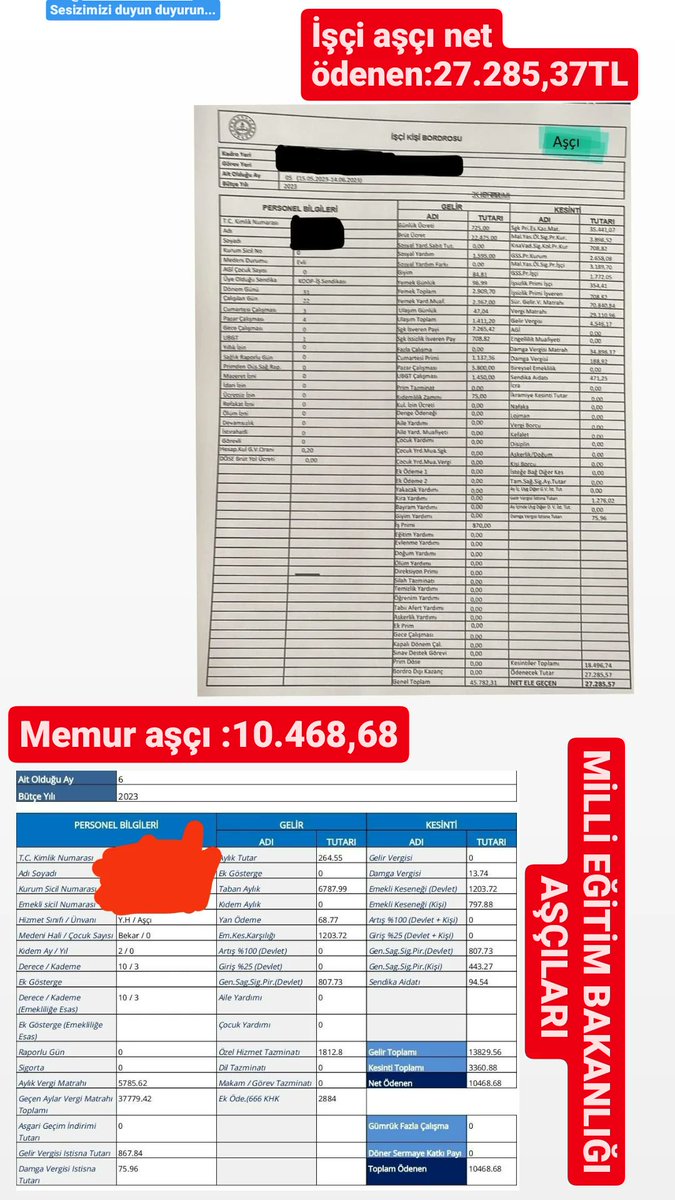 KamuAscilar's tweet photo. #22BinMaaşıKabulEtmiyoruz
 MEB Bünyesin'de çalışan iki aşçı biri işçi aşçı biri yhs'li memur aşçı iki personel arasındaki ücret adaletsizliği iş barışına aykırı bir durumdur.sayın bakanım @Yusuf__Tekin Mesleğimizin yeri teknik hizmetler sınıfında yer almaktır.@tcmeb

#yhsAşçı https://t.co/zDi2q358eG