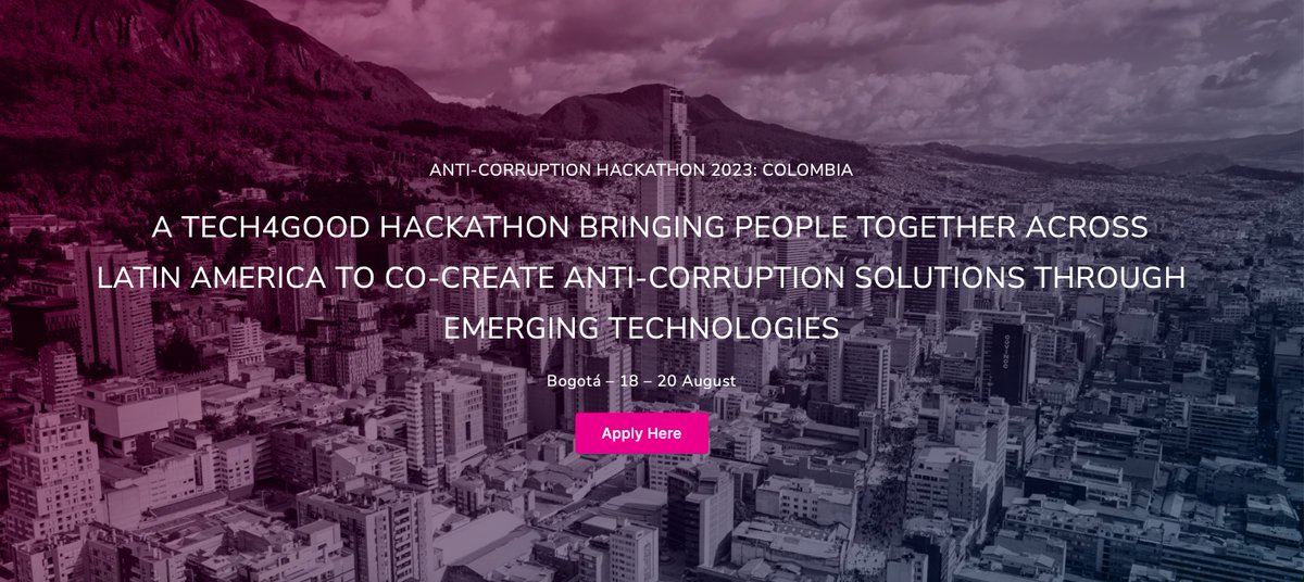 💻Are you interested in budgets, beneficial ownership, open contracting, digital citizenship & innovative solutions for #corruption?  

➡️Register for #HackCorruption to co-create with others in #Colombia #CostaRica #DominicanRepublic #Panama & #Paraguay: hackcorruption.org