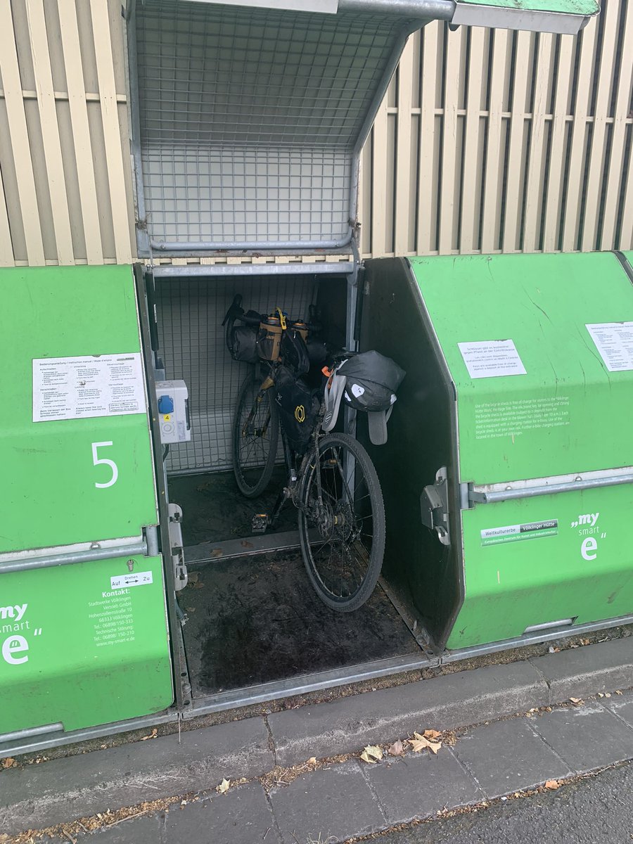 For the #ottbike crowd, look at those gorgeous free bike parking boxes. With a plug inside for e-bikes even!