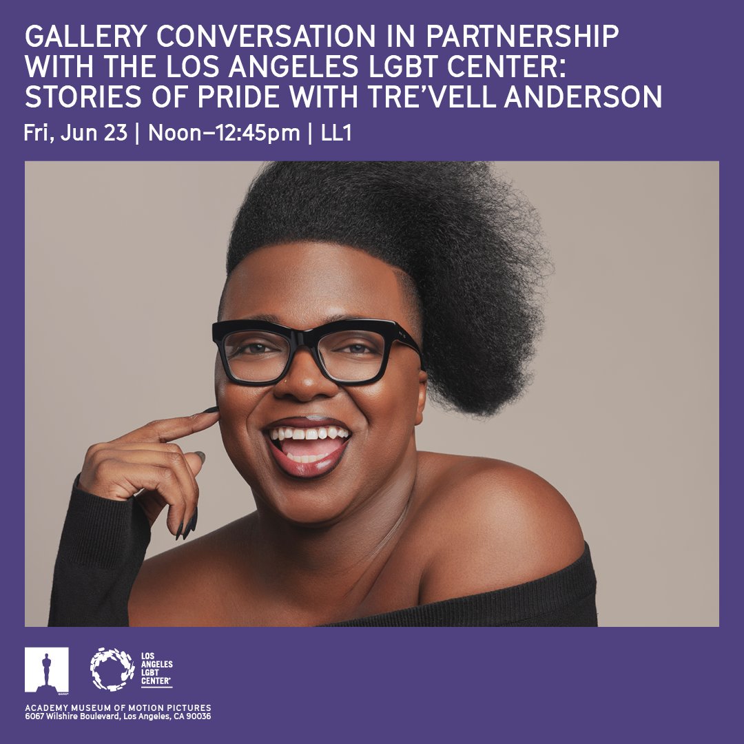 🎥 Join us at the Academy Museum for Gallery Conversation with @TrevellAnderson followed by an in-person book signing of 'We See Each Other: A Black, Trans Journey Through TV and Film.' See you there! Get Tickets here: rb.gy/cxd0f