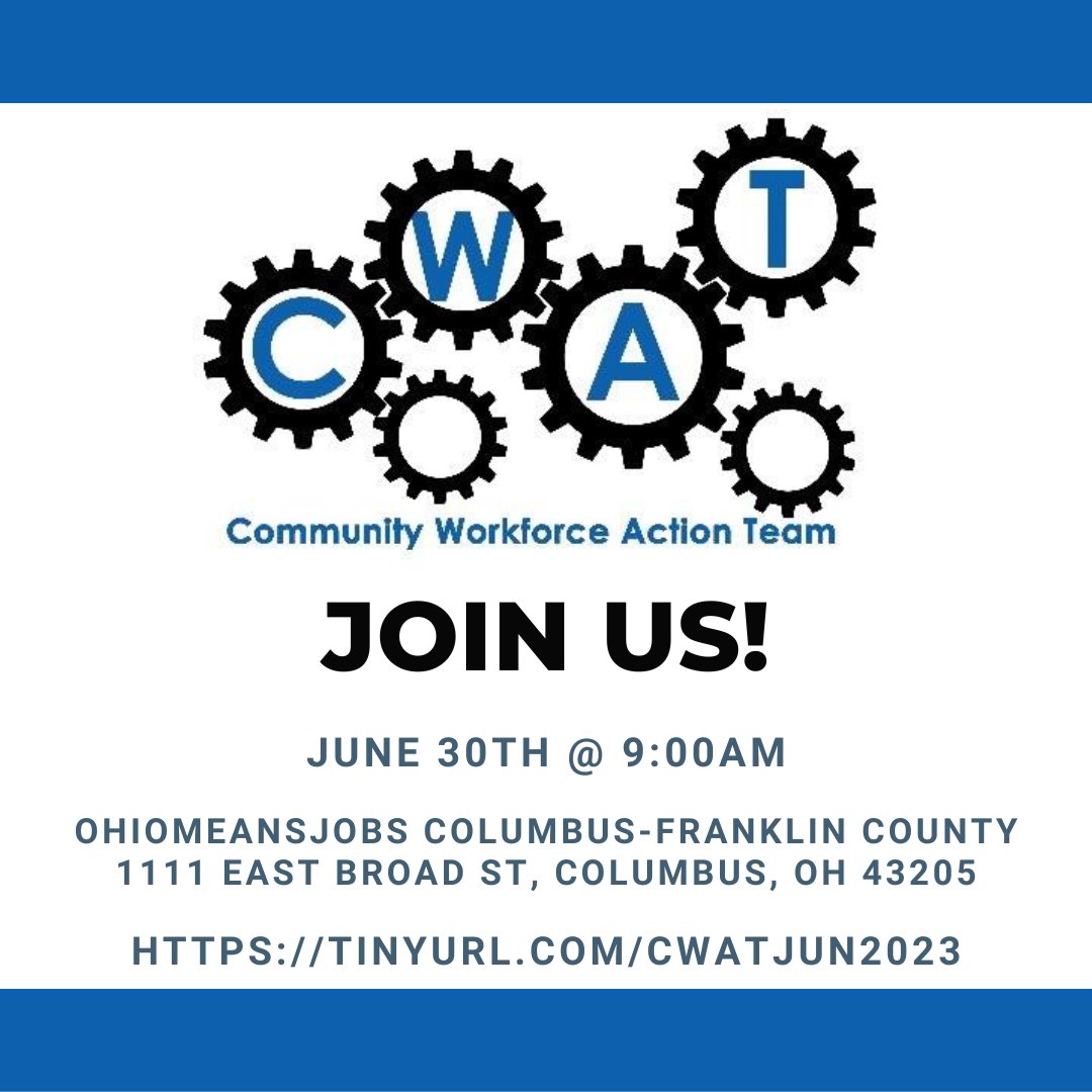 Looking for a great opportunity to network with fellow job seekers, employers, and community connectors? Look no further than our monthly CWAT meet-up! Join us at 9:00AM on 6/30 for an opportunity to connect with like-minded individuals in a relaxed environment.