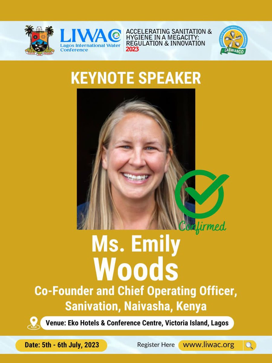 Have you registered?? Registration is FREE but mandatory! Don’t miss it <a href="/wwatercouncil/">World Water Council</a> <a href="/GWFWater/">Global Water Forum</a> <a href="/ywp_Nigeria/">Nigeria Young Water Professionals</a> <a href="/WaterAidUK/">WaterAid UK 💦</a> <a href="/WaterAidNigeria/">WaterAid Nigeria</a> <a href="/OPSWASH1/">OPS-WASH</a> <a href="/LASWARCO/">Lagos Water Regulatory Commission 09061110066</a> <a href="/followlasg/">The Lagos State Govt</a> !! Register at LIWAC.org now before it’s closed for registration