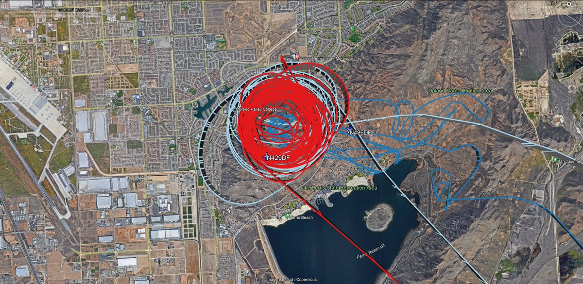fire_feeds's tweet photo. Firefighting aircraft fighting the 1+ acres #NorthFire #LakePerrisStateRecreation #RiversideCounty #CA 
https://t.co/XDivvPsuxX
https://t.co/1jeYAb9h8D
#CalFire 
#A310 #N429DF
#C301 #N486DF
#T73 #N437DF 
🔥 https://t.co/DPj9pOhvVs
