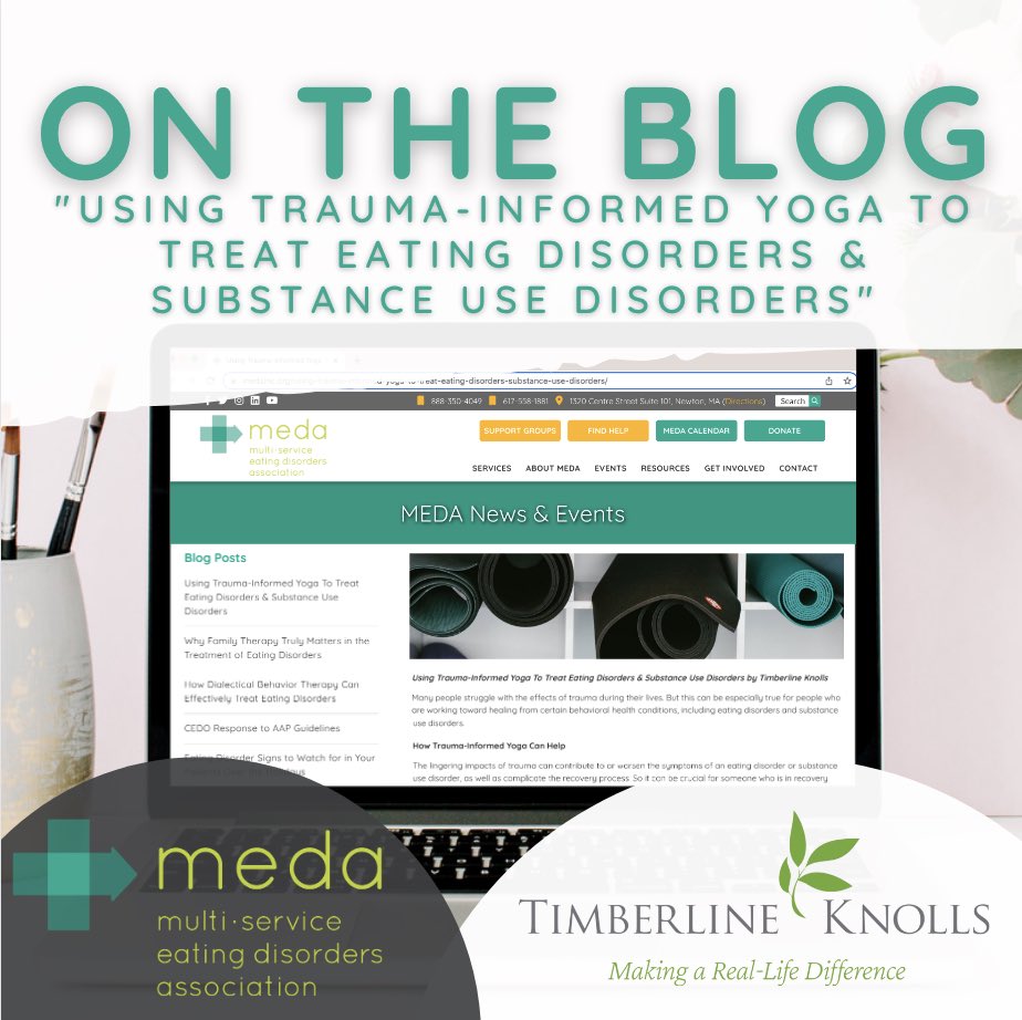 RECOVERwithMEDA's tweet photo. Using Trauma-Informed Yoga To Treat Eating Disorders &amp; Substance Use Disorder. @TimberlineToday 

 Read this blog post here: https://t.co/33EUW0pwWg https://t.co/LFc1gVAECY