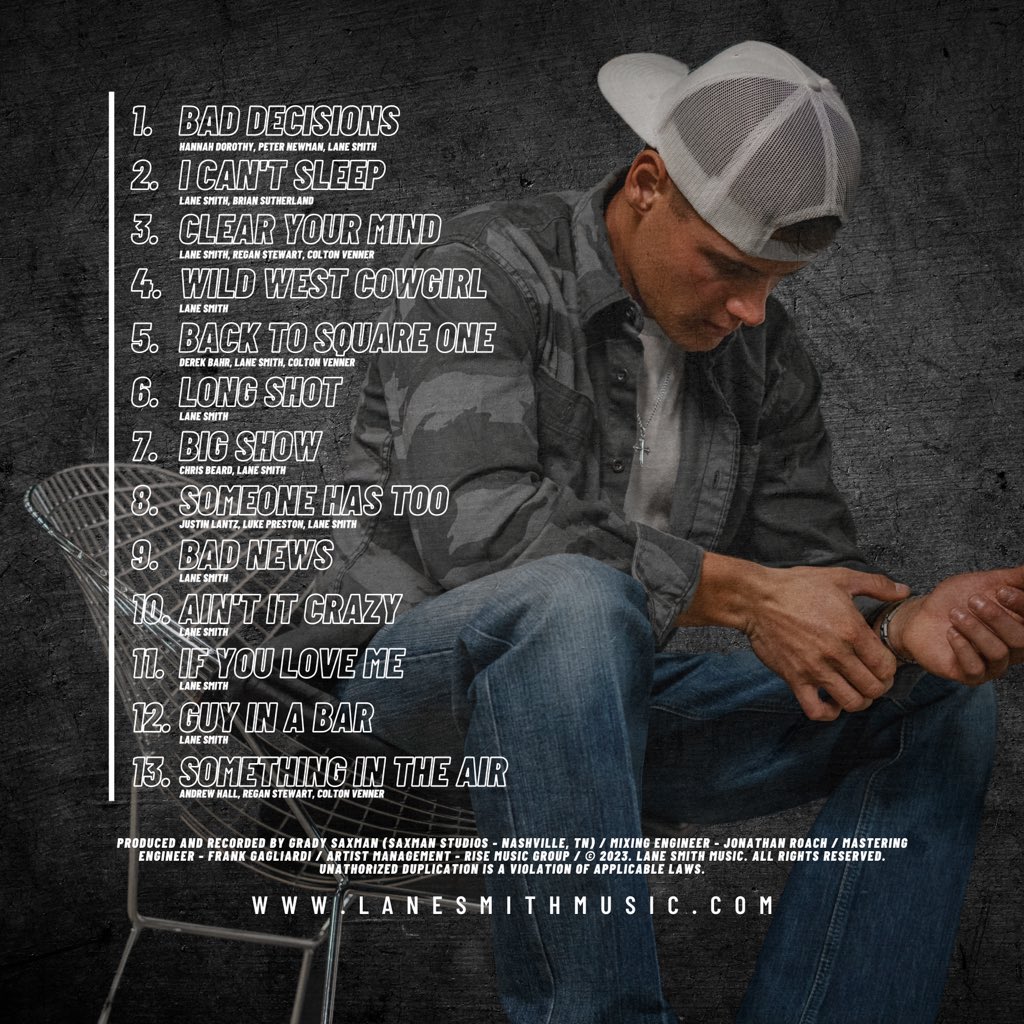 LaneSmithMusic's tweet photo. 🚨Debut Album Release 🚨I am pumped to announce that after 2EP’s and 6 Singles… I am finally releasing my debut full length record on July 14th! Click the link in my bio to Pre-Save / Pre-Order NOW 🙌🏼 https://t.co/rBE2m7kIoY