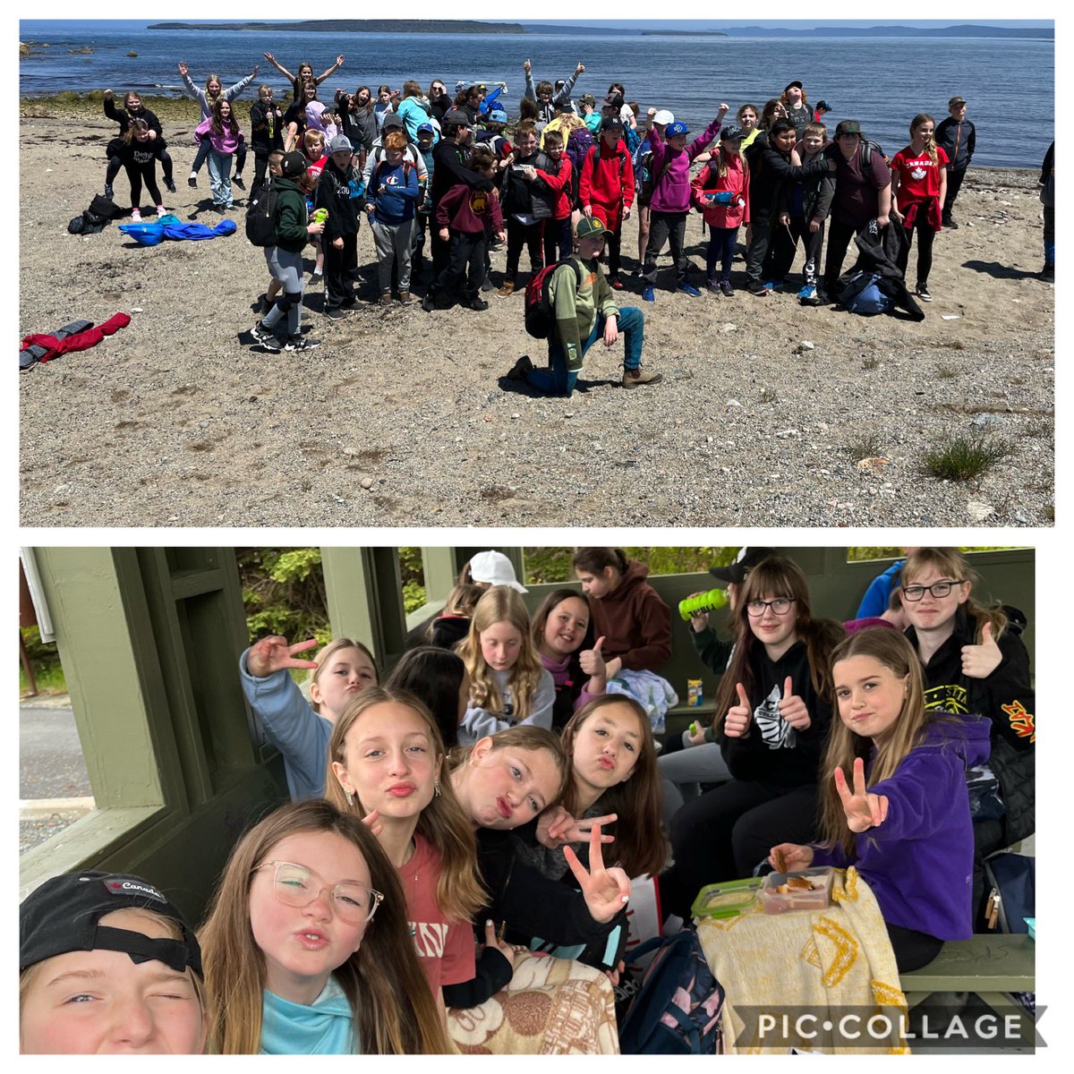 Strick65's tweet photo. What a wonderful day at the beach. My last field trip @AdmiralsAcad_NL! Bittersweet to be leaving my awesome students and staff. 🥰Hoping the next chapter is as rewarding and wonderful! https://t.co/9AEtyo5U9v