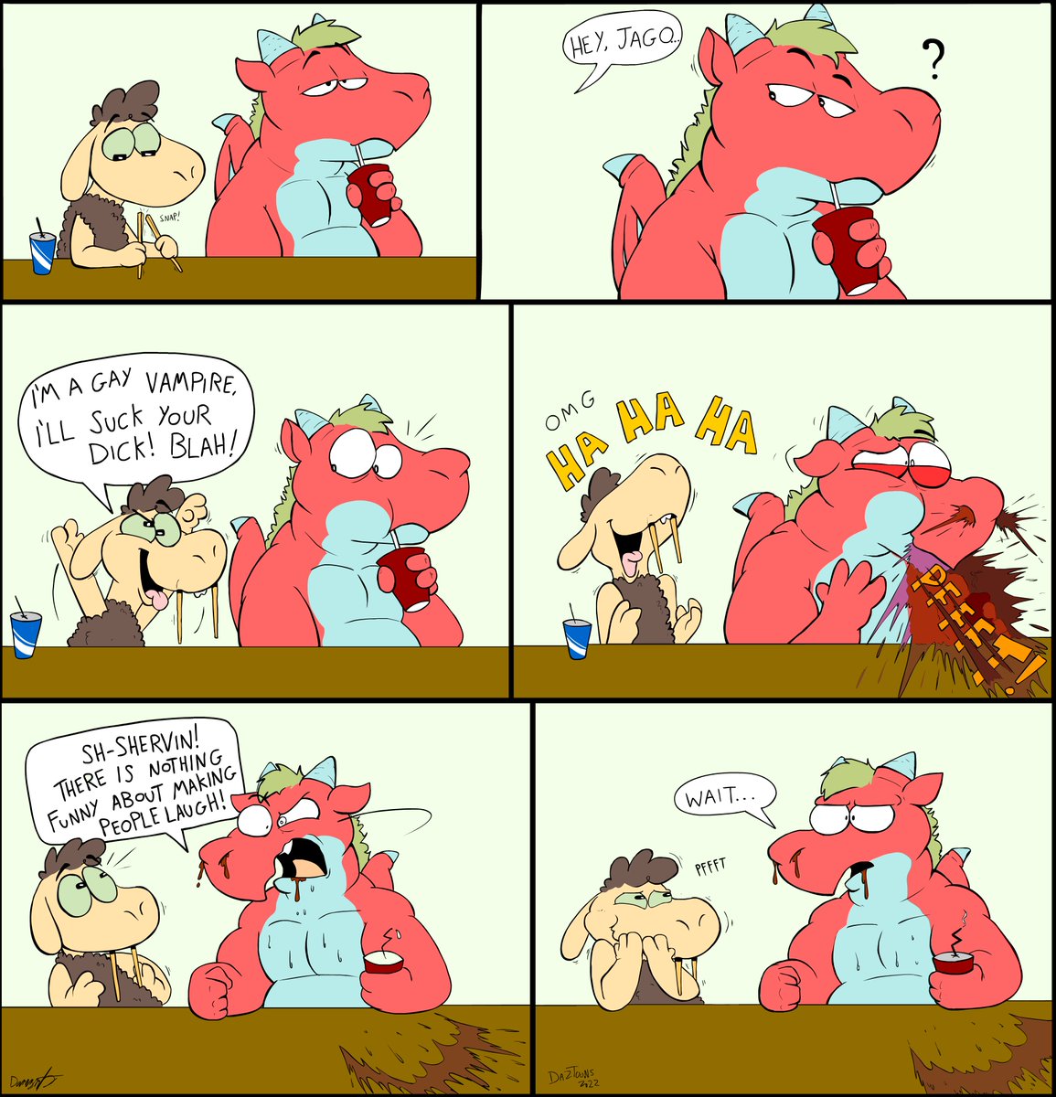 New Jago and Shervin comic! Shervin loves to make Jago laugh, even more so when it makes Jago show his himbo side more~