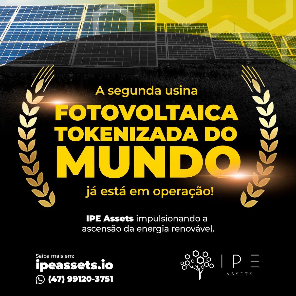 ipeassets's tweet photo. A Genesis 2 já está em pleno funcionamento, homologada pela CELESC - Centrais Elétricas de Santa Catarina no dia 20/06. 💡
#nft #utilitytoken #usdc #tokennft #energiasolar #fotovoltaica #ipeassets #opensea #rarible #energialimpa #token #energia #inflacao #polygon #usinasolar https://t.co/pSBRaT8MiI