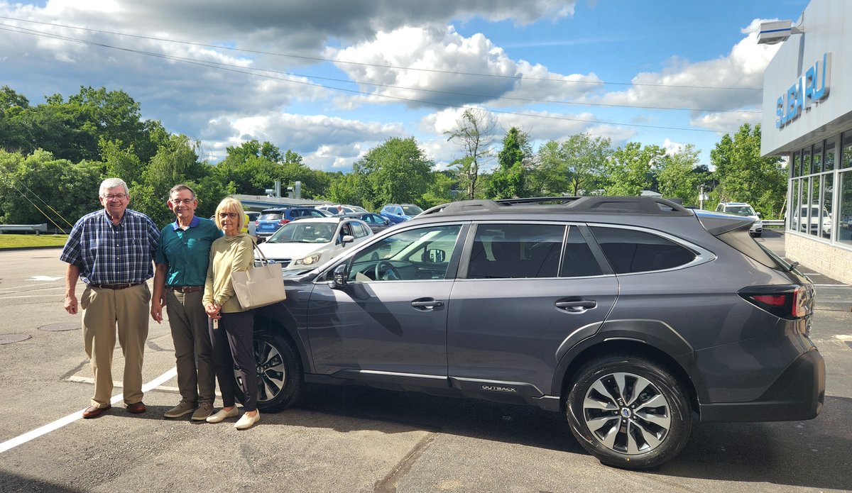 Congratulations to Jim &amp; Joyce on your new #SubaruOutback from sales consultant Shawn McMurray (l) here at Long Subaru! #LONGSubaruDriver #SubaruSummer 🌞