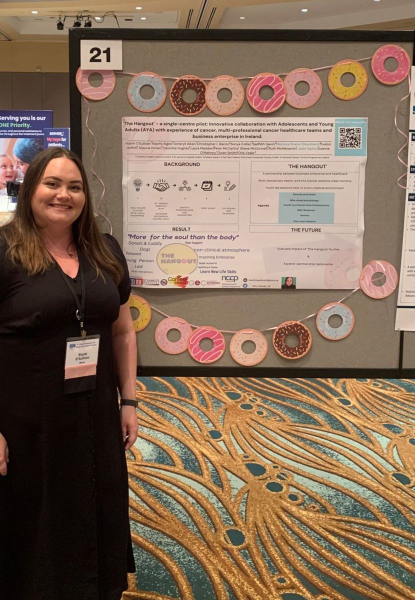 Niamh O'Sullivan (she/her) (@niamhyos) on Twitter photo Poster 21 at #GAYACC.
Chat to us about 'The Hangout' and scan the QR code to hear out young people Ilintroduce this pilot!
<a href="/CancerInstIRE/">Trinity St James's Cancer Institute</a> <a href="/stjamesdublin/">St James's Hospital</a> <a href="/GECinD8/">The GEC</a> we are very proud of this work and grateful to our wonderful colleagues for their commitment. Poster 21 at #GAYACC.
Chat to us about 'The Hangout' and scan the QR code to hear out young people Ilintroduce this pilot!
<a href="/CancerInstIRE/">Trinity St James's Cancer Institute</a> <a href="/stjamesdublin/">St James's Hospital</a> <a href="/GECinD8/">The GEC</a> we are very proud of this work and grateful to our wonderful colleagues for their commitment.