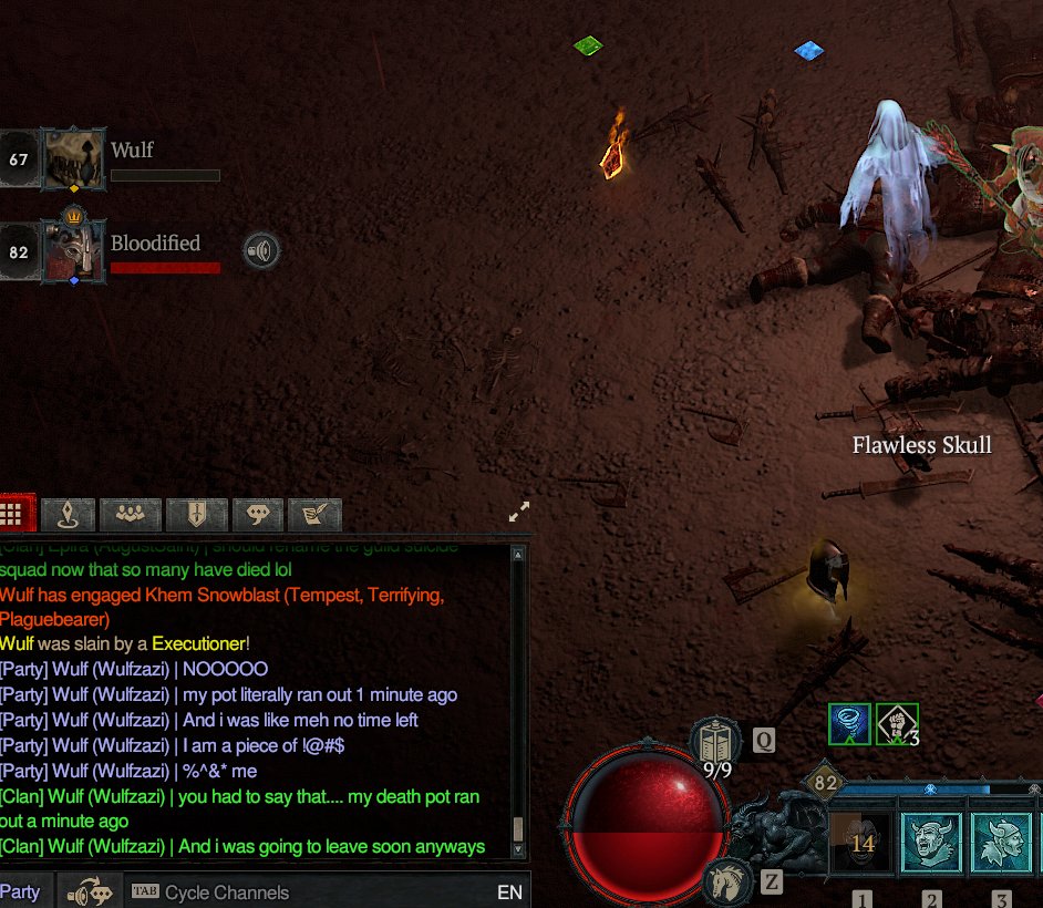 THEBloodified's tweet photo. Barbarians jumped him and melted his ass. #RIP #DiabloIV https://t.co/quU2f1wDL0