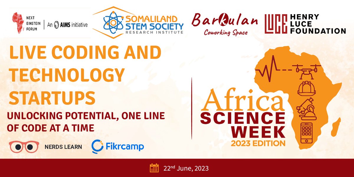 RoblyXNews24's tweet photo. #ASW 
#NEF2023 #STEMlechnology 
#LiveCoding
@SLSTEM_research 
@NextEinsteinFor
@BarkulanHub 
#Somaliland https://t.co/4oxuuJeswR