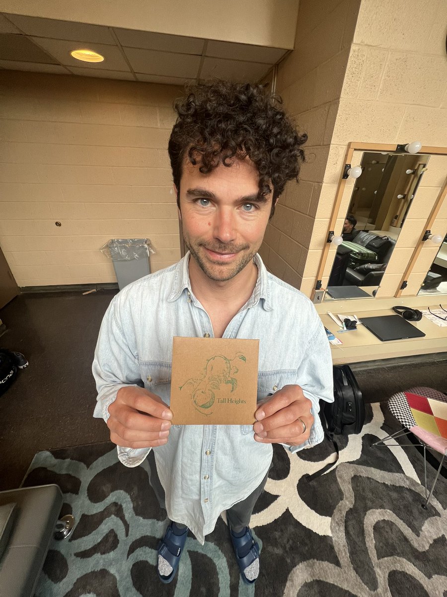 tallheights's tweet photo. there’s been a leak! someone put unmixed, unmastered, “board bounce” recordings of 4 new songs on a cd &amp; is selling them as we open for @BenFolds. while find the culprit, y’all can enjoy the fruits of his illicit labor as he hand stamped every sleeve. NYC @beacontheatre tomo https://t.co/Mc2TZ4qkqz