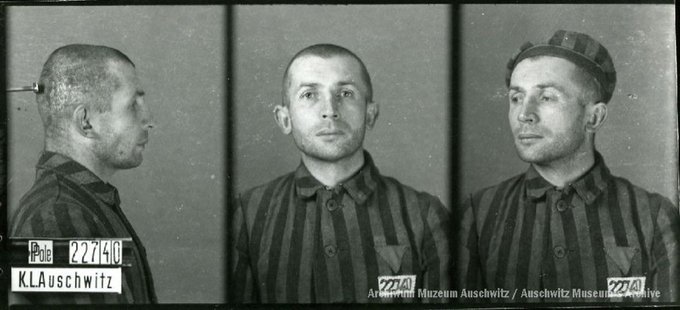 21 June 1911 | A Pole, Bogdan Tarczewski, was born in Rybitwy. A farmer.

In #Auschwitz from 22 November 1941.
No. 22740
In 1943 he was transferred to Neuengamme. He perished on 3 May 1945 on Cap Arcona ship in Lubeck Bay.
