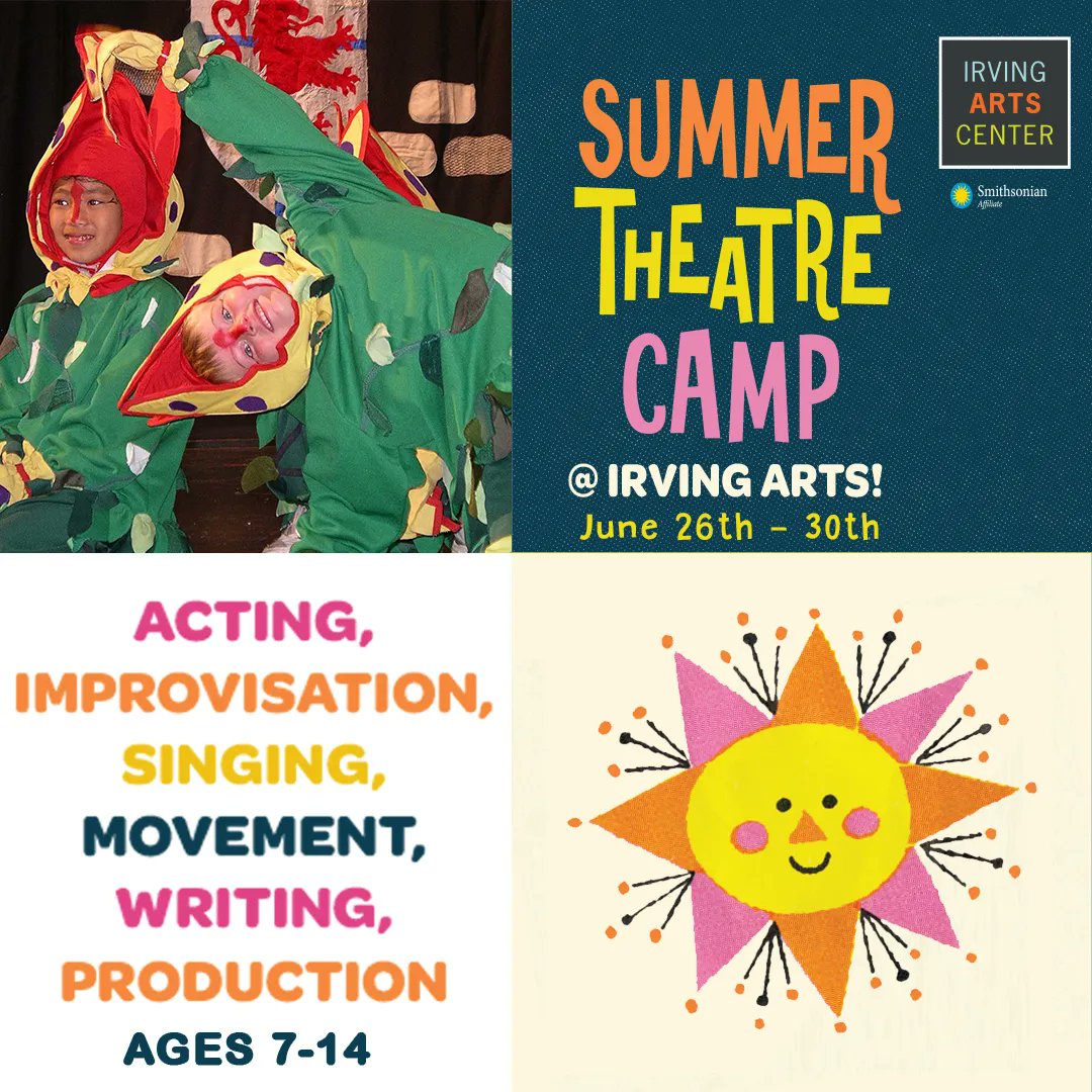 Get your kids outa the heat and onto the stage! Last week to sign up for our summer theatre camp! 

Reserve your spot -> buff.ly/3Nc7ltO

#summercamp #artcamp #kidscamp #summerbreak #creativekids #irvingtx #theatrecamp #kidstheatrecamp