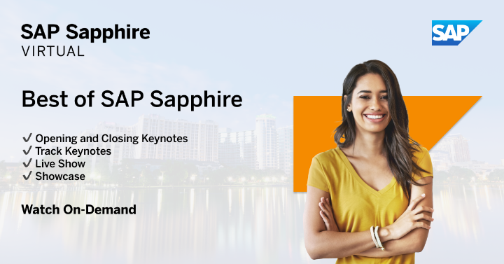 Missed us live at #SAPSapphire with #SAPSustainbility updates? We got you covered. Access the virtual experience, to get on-demand access to the most popular keynotes, breakouts, showcases, and lives.

Watch here: sap.to/61108Olwts #SAPSustainability