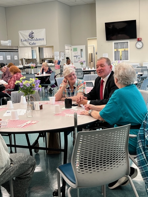 CaseyCongressRI's tweet photo. A tremendous thank you to the East Providence Senior Center for having me yesterday. It was an absolute pleasure to spend some time, share some laughs with some unforgettable personalities, and hear the concerns and issues top of mind for our state's senior citizens. https://t.co/FVWARDUD8Z