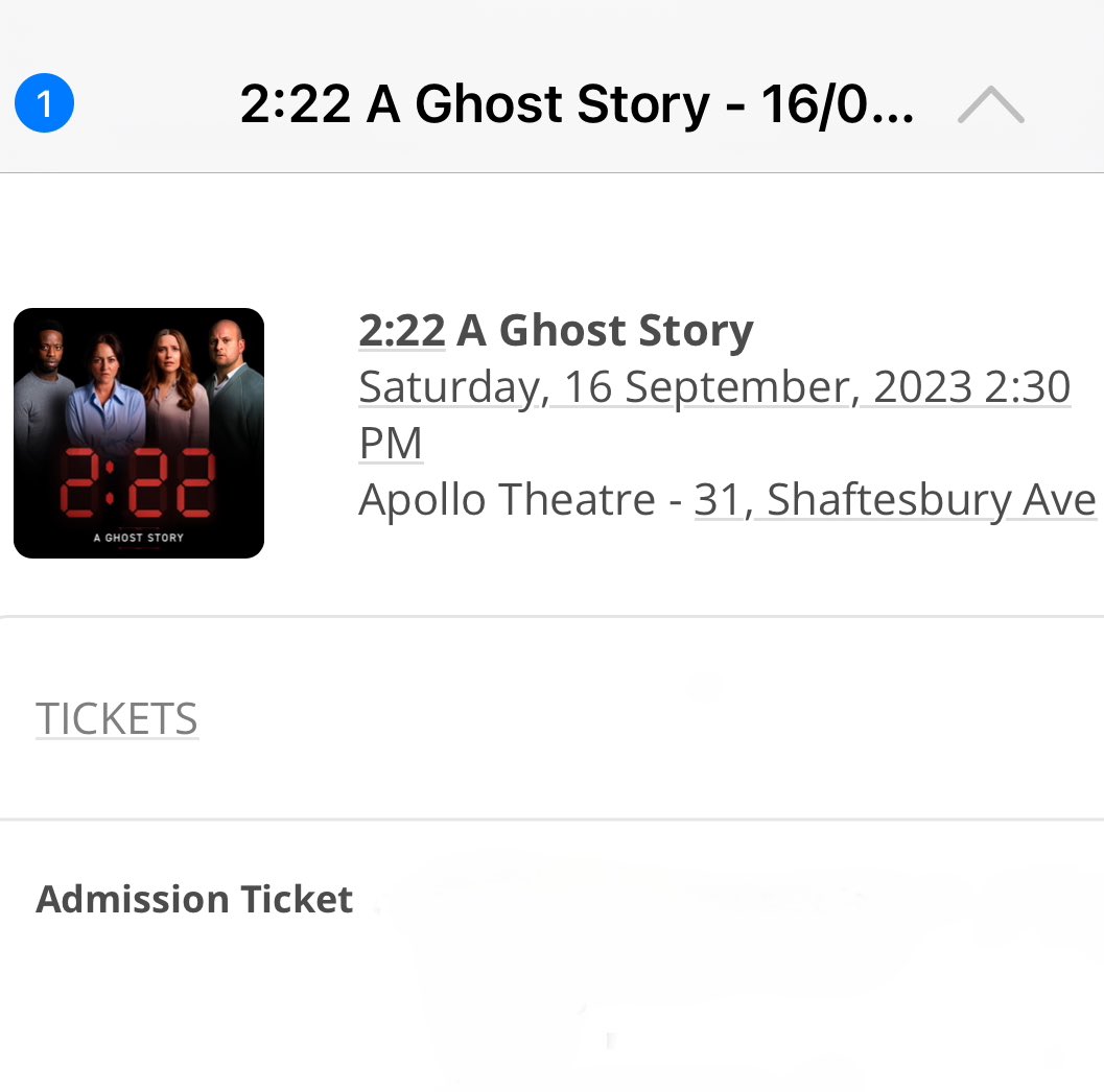 Love @SophiaBush & @222aghoststory so much that I’ve booked to go again in September! Can’t wait! 🤍 #222AGhostStory #SophiaBush