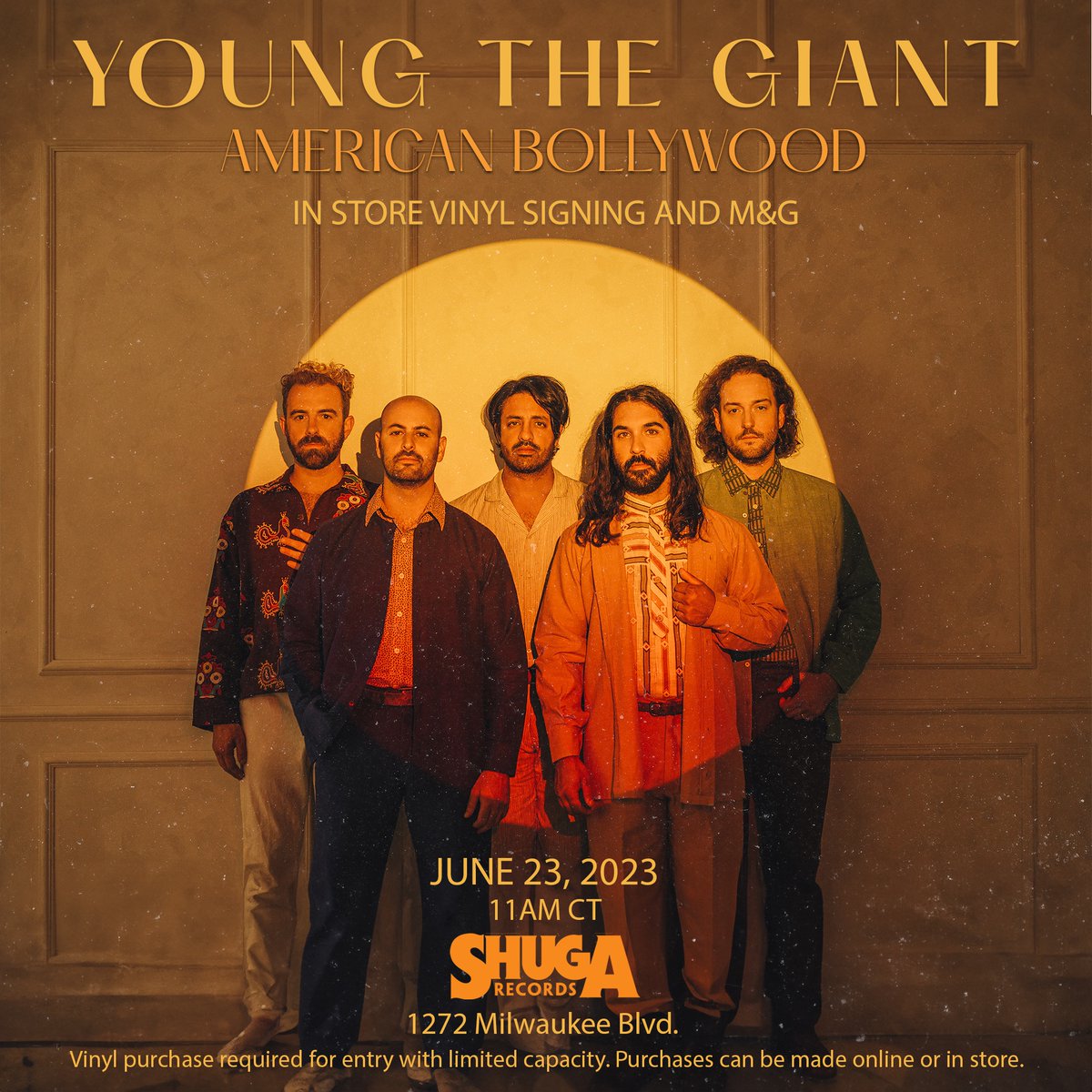 Chicago! Ahead of our show on Friday, we're heading to Shuga Records to sign some vinyl and hang with you all at 11AM CT. We can't wait to see you! More info at the link in bio ❤️