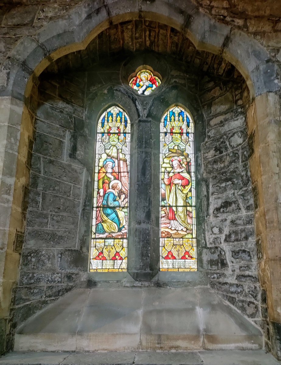 A stained glass window in the Cathedral of St Canice, Kilkenny, Ireland
#WindowsOnWednesday 
#StainedGlass