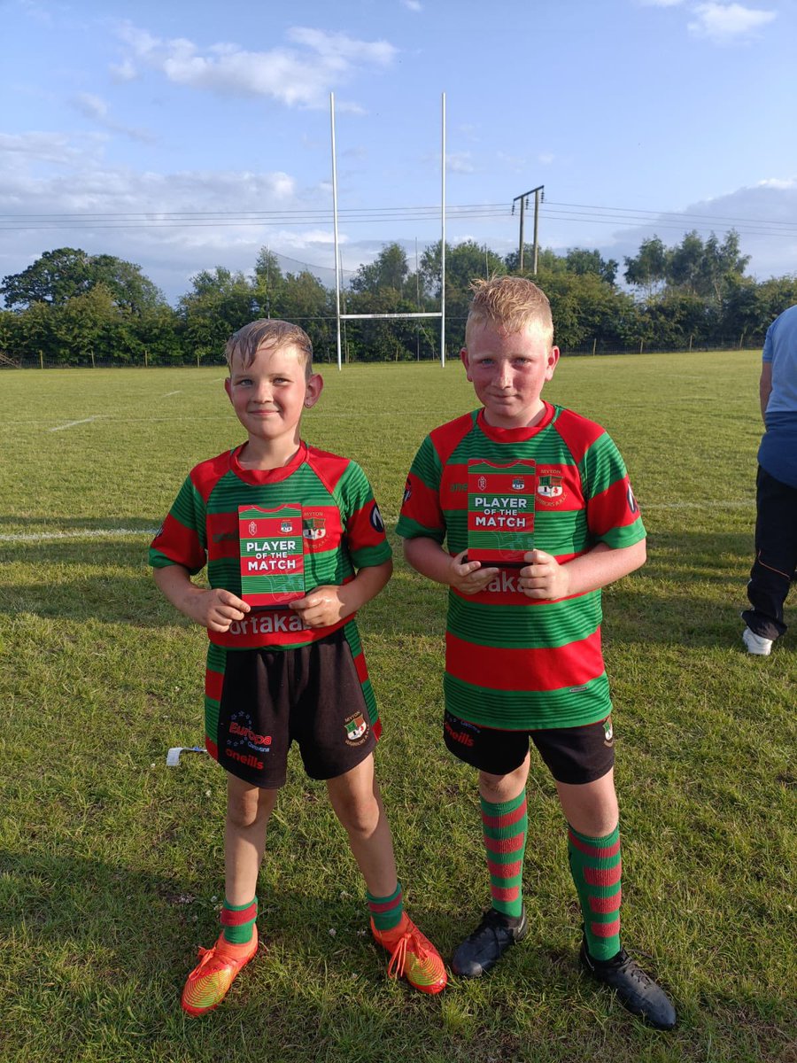 Massive well done to @MytonWarriors U9’s Kingsley & Archie who were player’s of the match from Wednesday’s @COHDRL_Official @PrimaryRL Festival v @CottTigers & @ClubSkirlaughRL 

Great effort from all the team👏🏉❤️💚🏆 #UpTheWarriors #CommunityRL