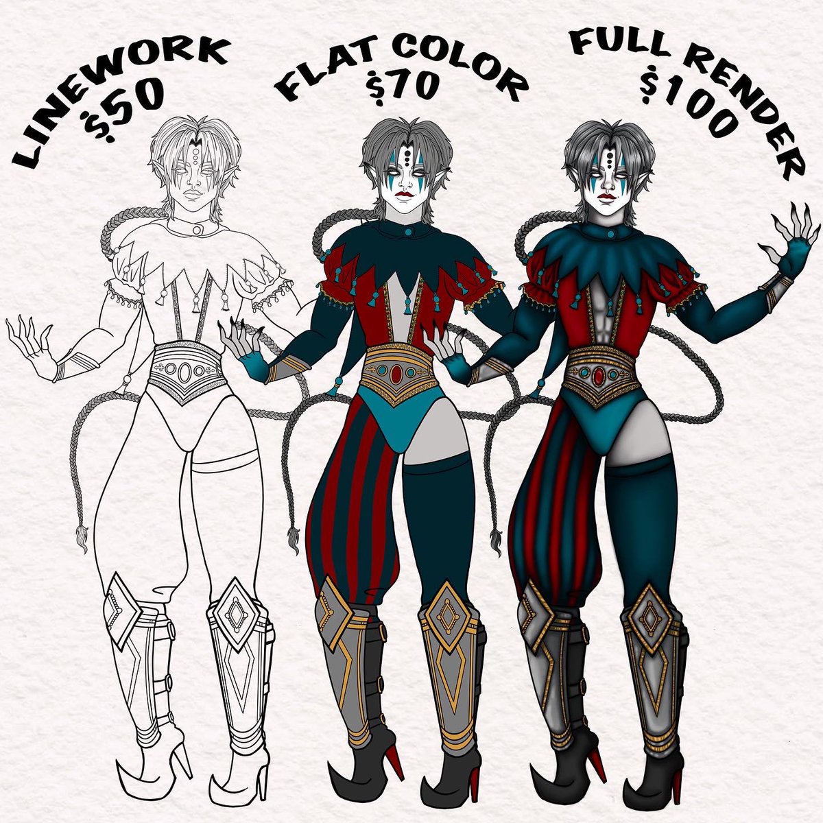 littlebonesart's tweet photo. Hello #ttrpgfamily ! 
I am Bones, a queer fantasy illustrator
Need a face for your new campaign? 
DM me for questions! 

✨ Giveaway when I get to 100 followers! ✨ 
Let’s go #ttrpgcommunity !
#dungeonsanddragons #dnd #dndart https://t.co/4Gh1zLprxE