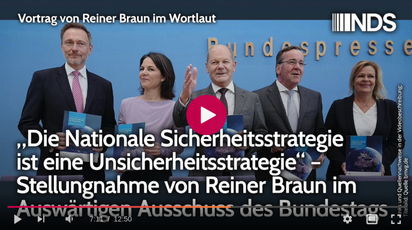 „Nationale Sicherheitsstrategie ist eine Unsicherheitsstrategie“
odysee.com/@WolliRH:f/%E2…