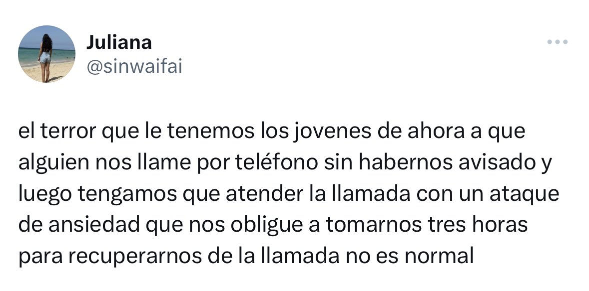 No se cómo puedes vivir con esa ansiedad 😔