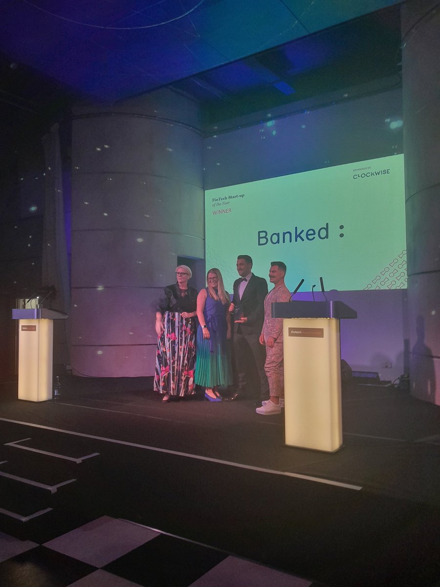The Winner of FinTech Start-Up of the Year is <a href="/wearebanked/">Banked :</a>  Congratulations! 🍾
#fintechawardslondon