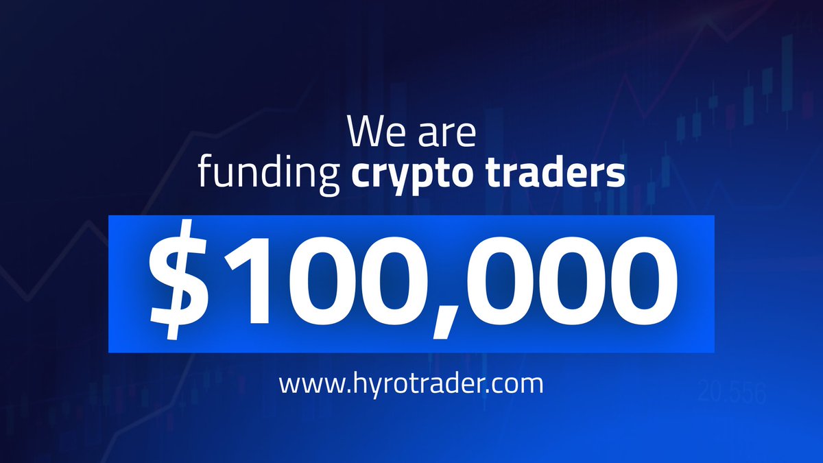 We are pleased to announce the launch of HyroTrader. 📷Our crypto prop trading firm offers funding up to 1 Million USDT with up to 70% profit split. Join us today and take your trading to the next level! hyrotrader.com