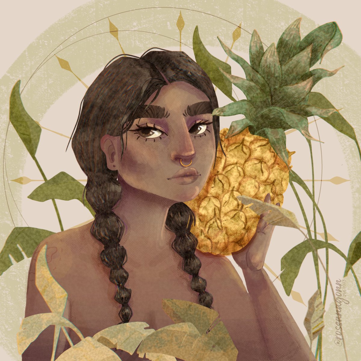 Hoy dibujé...🍍✨