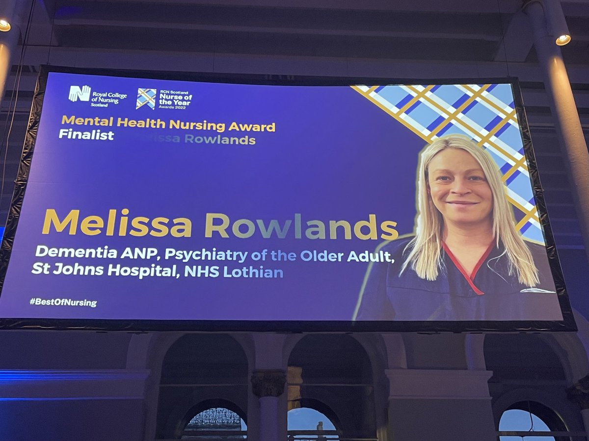 Worthy winner of RCN Mental Health Nursing Award #bestofnursing ⁦@RCNScot⁩ ⁦@NHS_Lothian⁩
