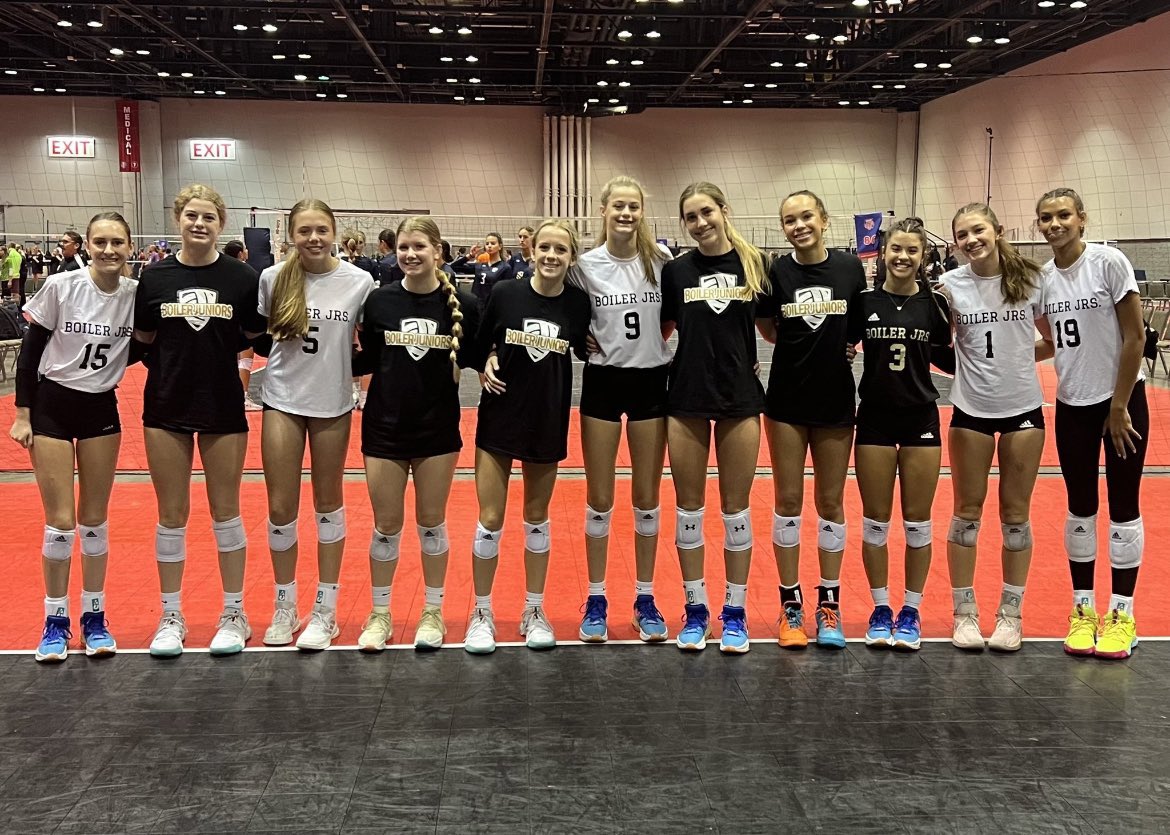 jasonrthompson's tweet image. Super proud of this @BoilerJuniorsVB Team! They won back to back AAU National Titles in 2021 &amp;amp; 2022. Today they finished in 3rd place out of 72 teams in the toughest 15U Division, losing only to #1 ranked team in semis. Went 11-1, losing only 4 total sets! #15Gold #TheMentalEdge