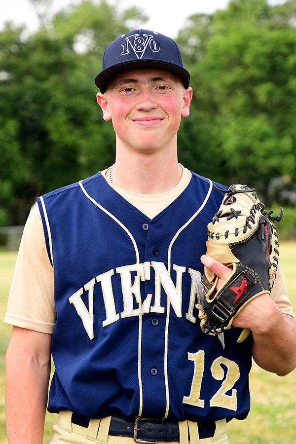 vienna_post_180's tweet photo. Post 180 topped a scrappy Falls Church Post 130 last night 11-5. GW commit Robbie Lavey, below, led the offense with 3 hits and 3 RBIs, including a 3B and a 💣. Tanner Vislay 5 In, 1H, 0BB, 8Ks. Vienna now 6-2. Next up: McLean Post 270 Thur at Oakton HS 7:00 PM. https://t.co/lLfvtxO8HP