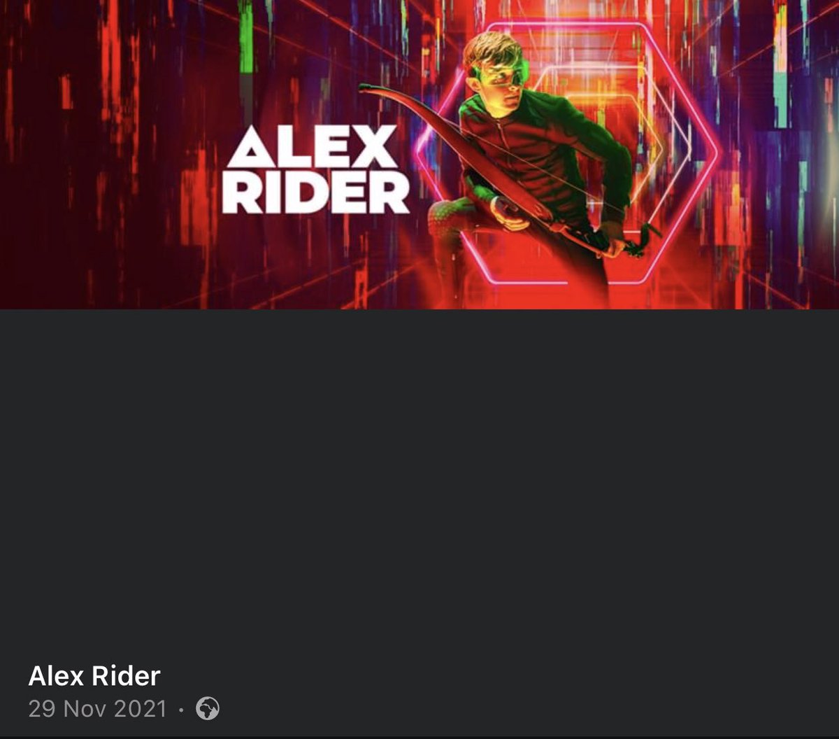 Evidence that @AlexRiderTV have been logged into their Facebook page in June. They updated their profile picture and cover photo with… the exact same image… but hey, it’s something!