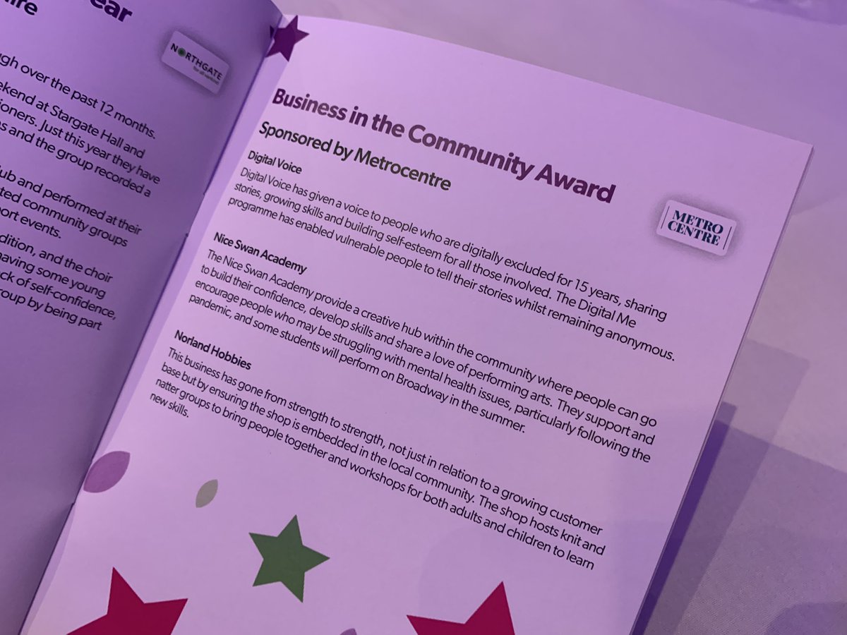 #DigitalVoice has won again! 
It’s such a pleasure to once again acknowledge and celebrate the talent, hard work and important initiatives of this brilliant organisation.
Business in the Community Award.

 #GatesheadAwards2023